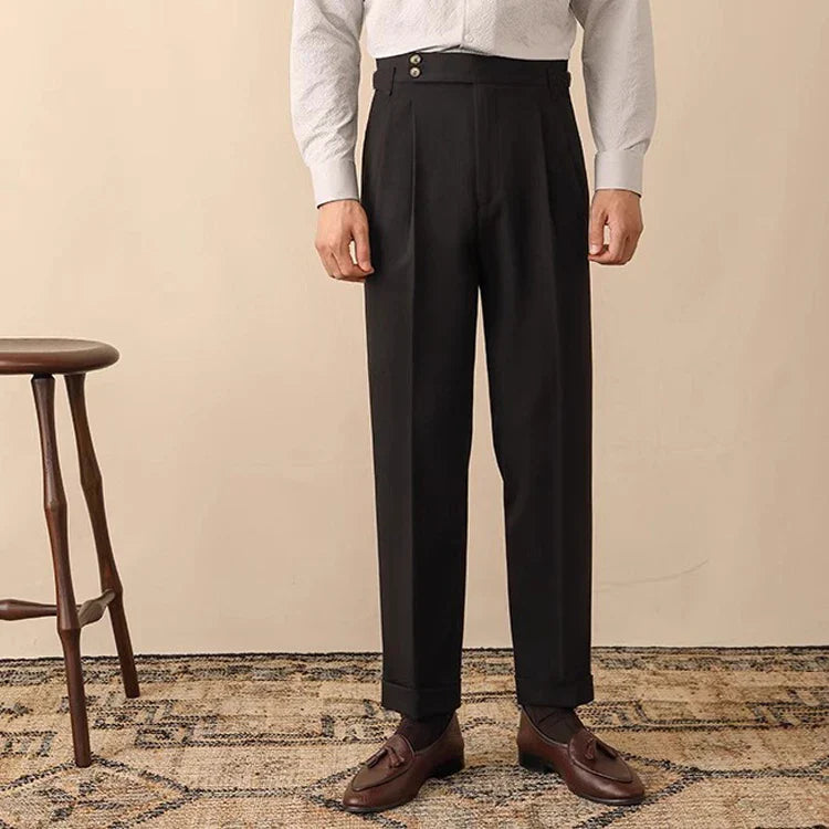 High-Waisted Trousers with Side Buckle – Tailored Fit 5