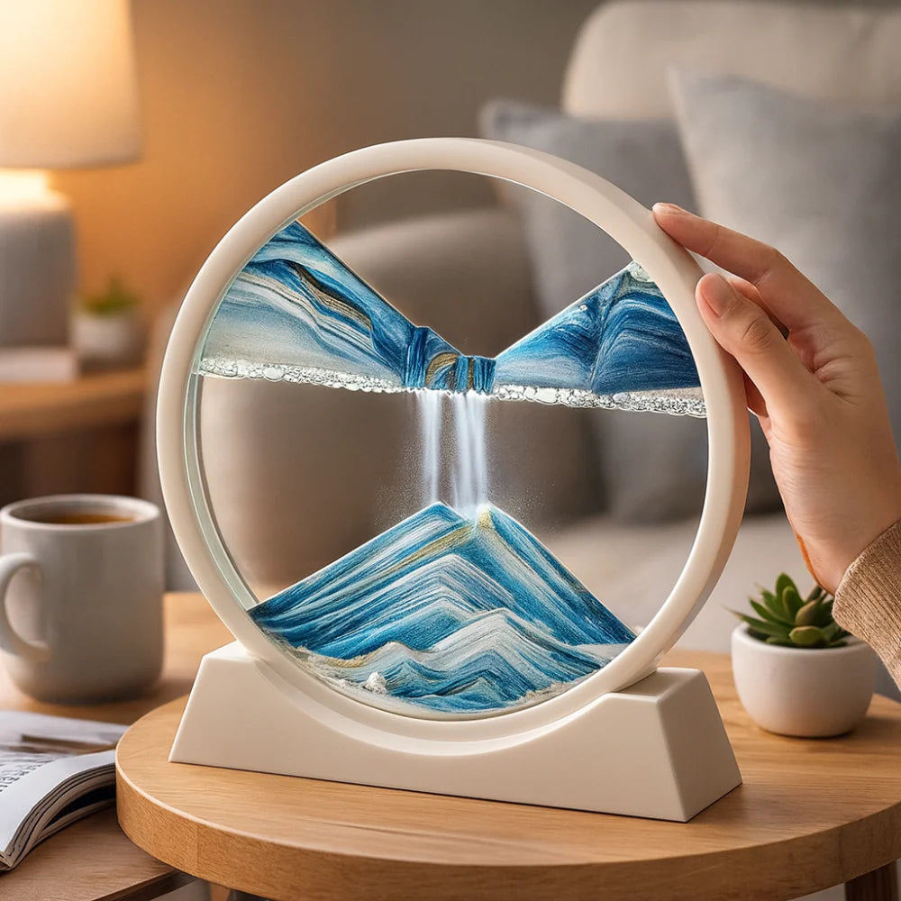 Beautiful Glass Sand Art Decor Table Centerpiece