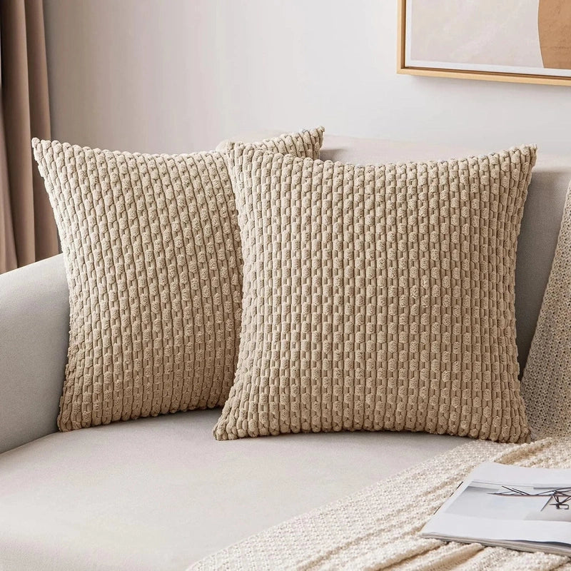 Cozy Textured Cushion Covers | Plush Boho Style