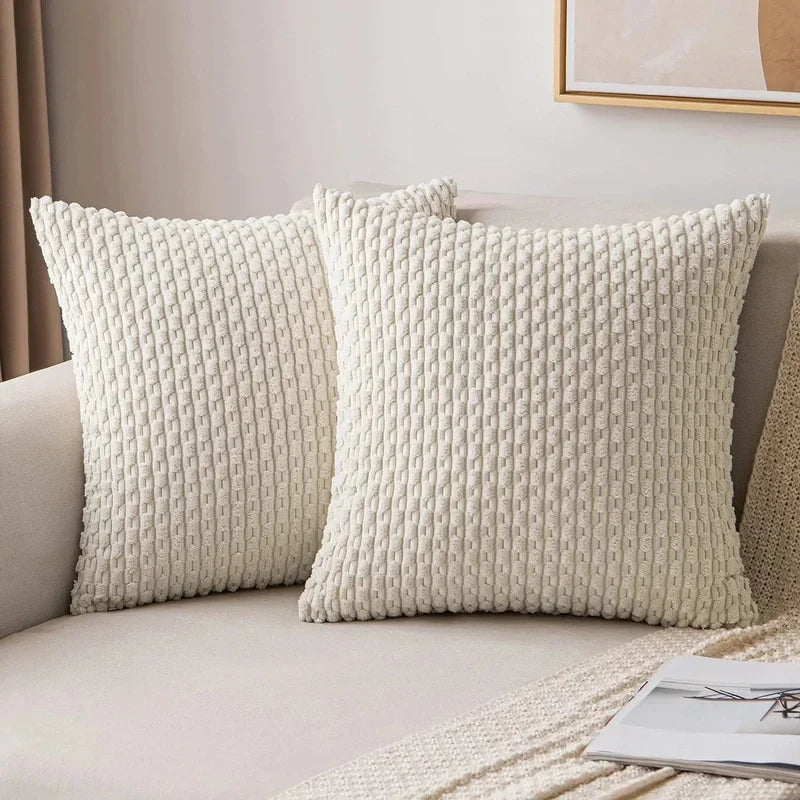 Cozy Textured Cushion Covers | Plush Boho Style