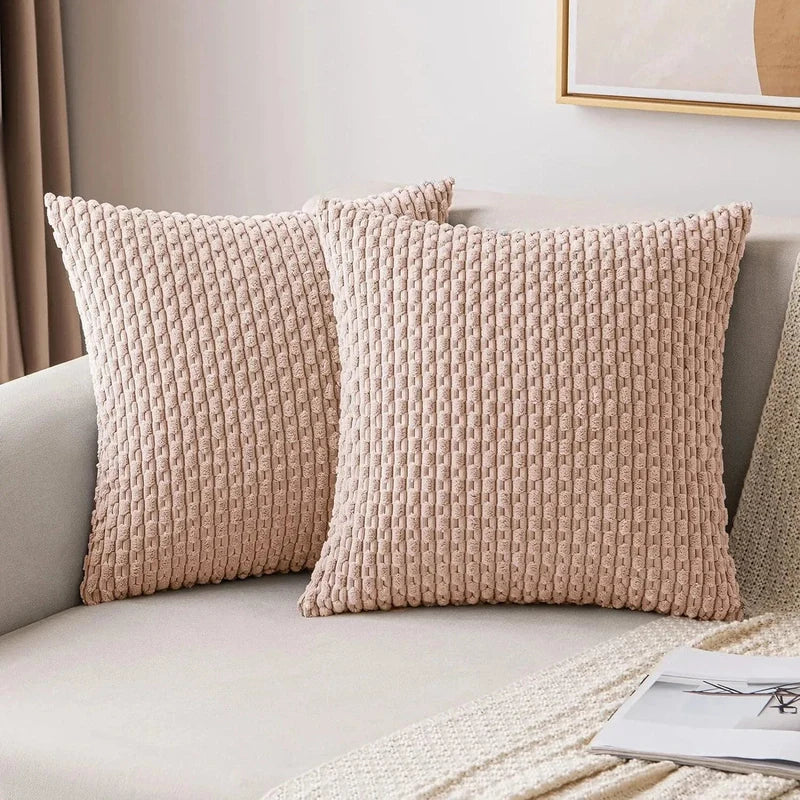 Cozy Textured Cushion Covers | Plush Boho Style