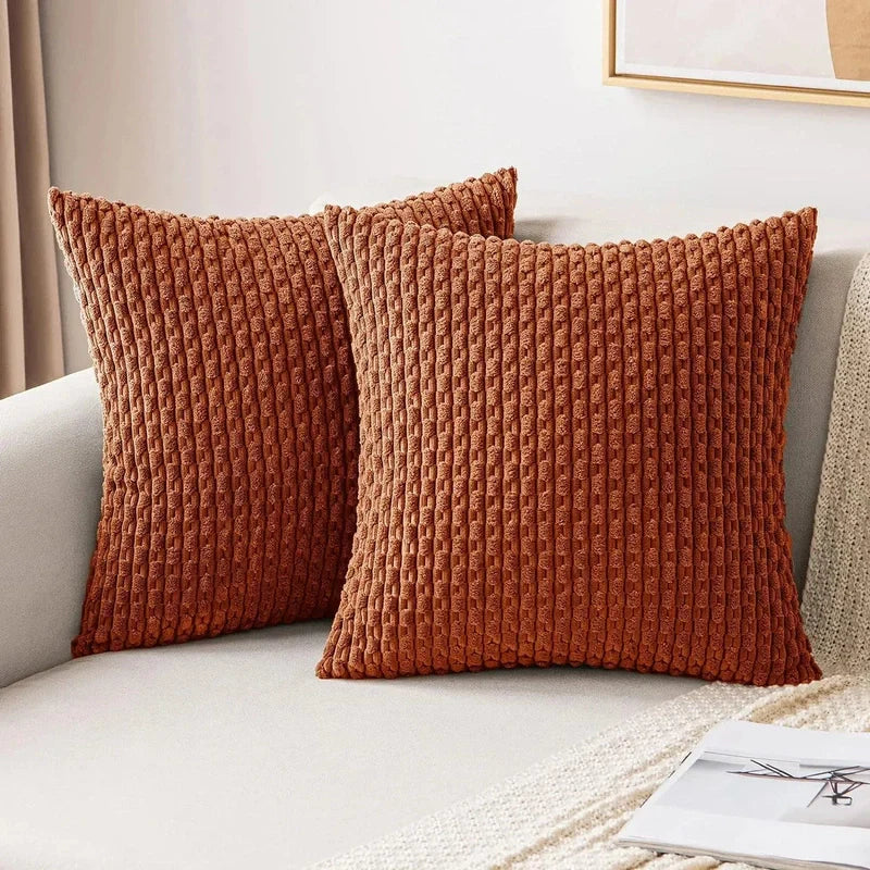 Cozy Textured Cushion Covers | Plush Boho Style