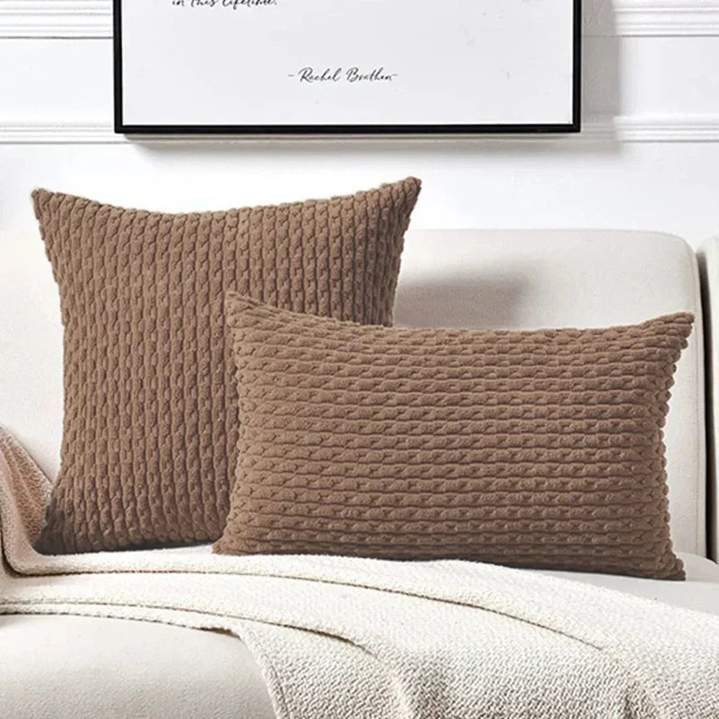 Cozy Textured Cushion Covers | Plush Boho Style