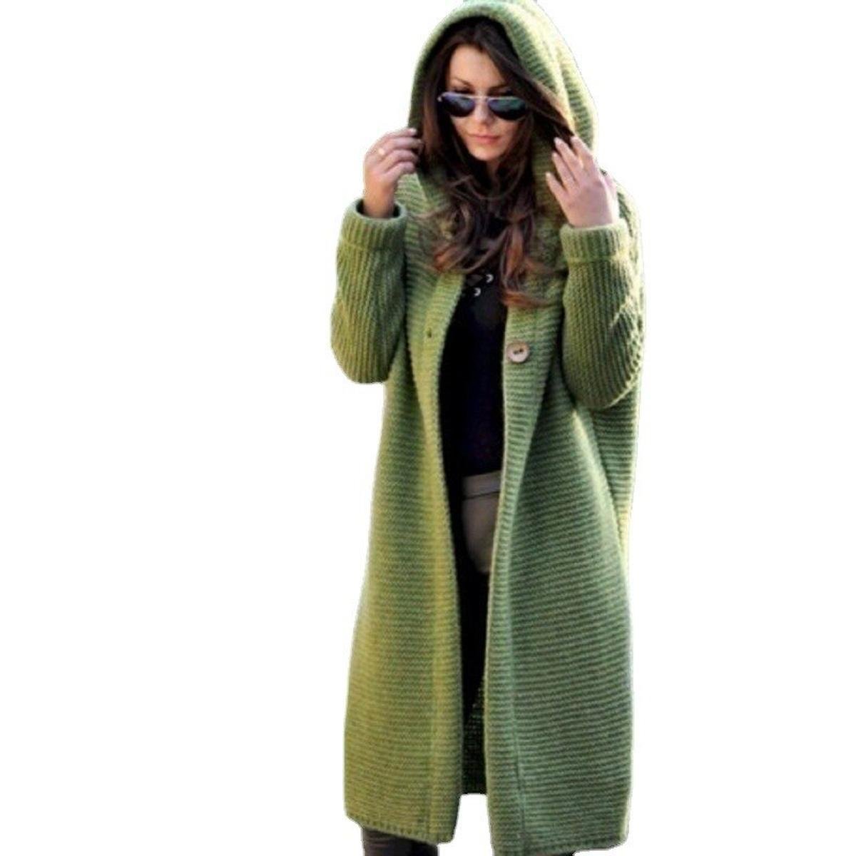 Cozy Hooded Sweater Cotton Mix Jacket - VogeLuxe