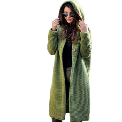 Cozy Hooded Sweater Cotton Mix Jacket - VogeLuxe