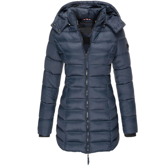 Warm Waterproof Parka Coat With Zip Front - VogeLuxe