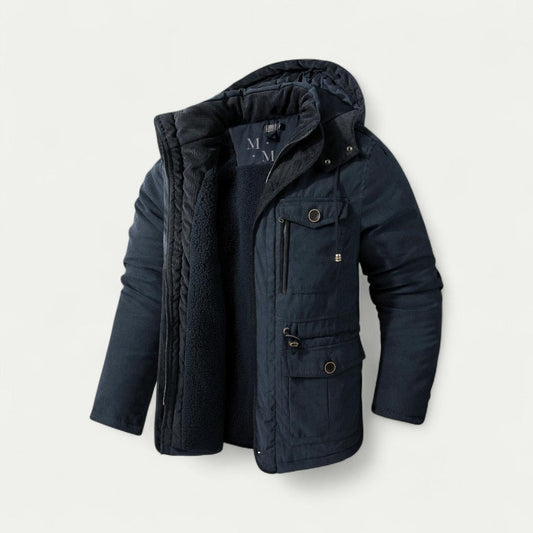 Hooded Fleece Lined Winter Parka Jacket 0