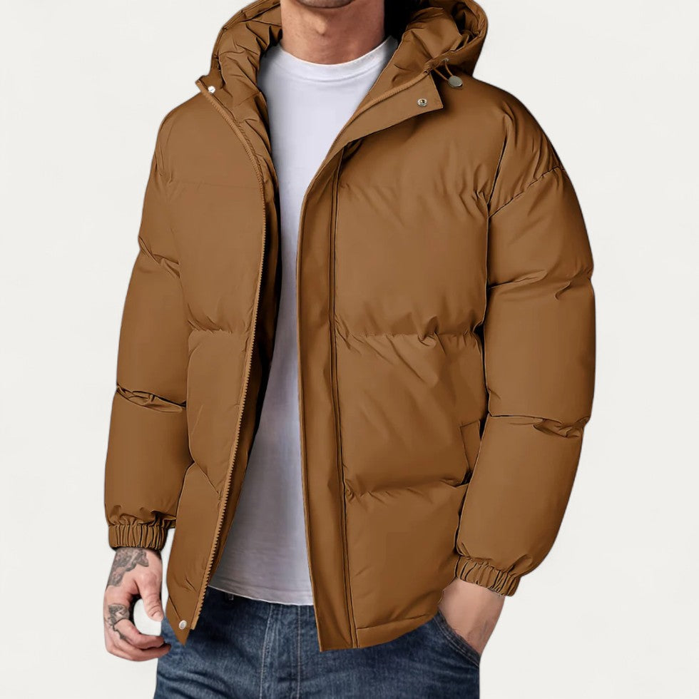 Hooded Puffer Jacket for Men Winter Warm Outerwear 1
