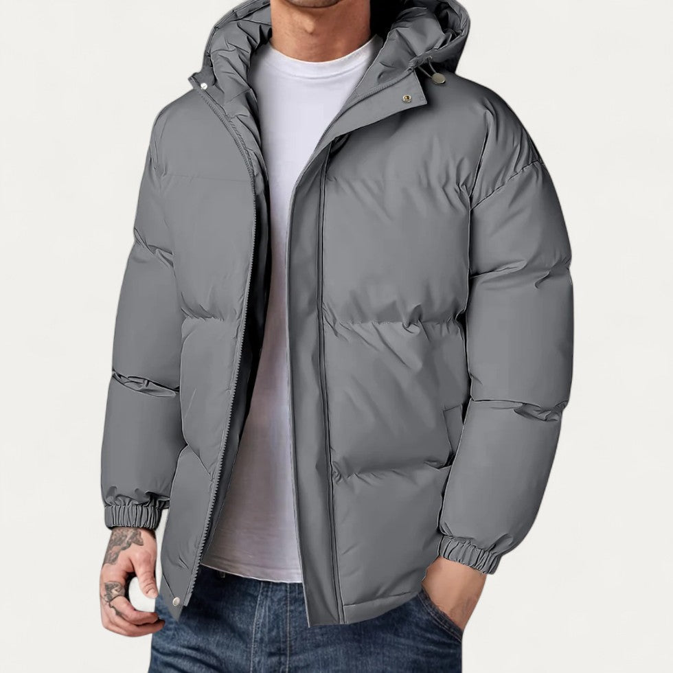 Hooded Puffer Jacket for Men Winter Warm Outerwear 2