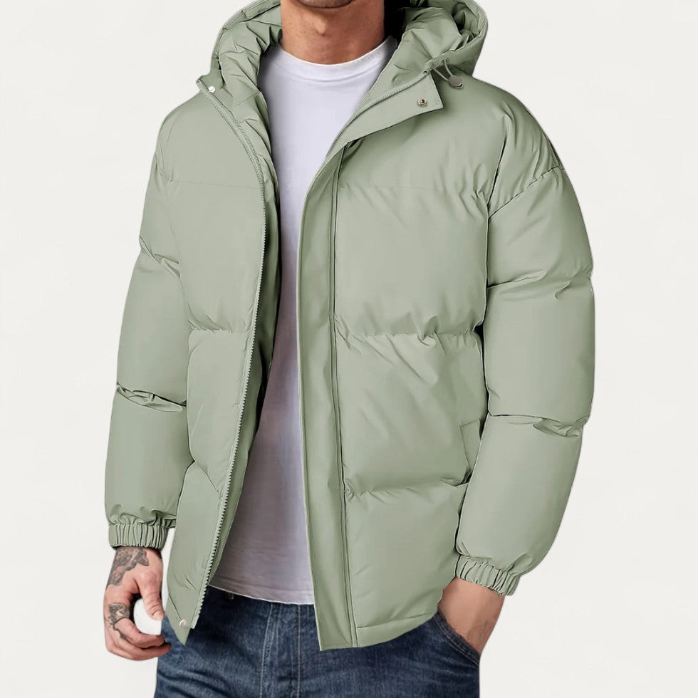 Hooded Puffer Jacket for Men Winter Warm Outerwear 4