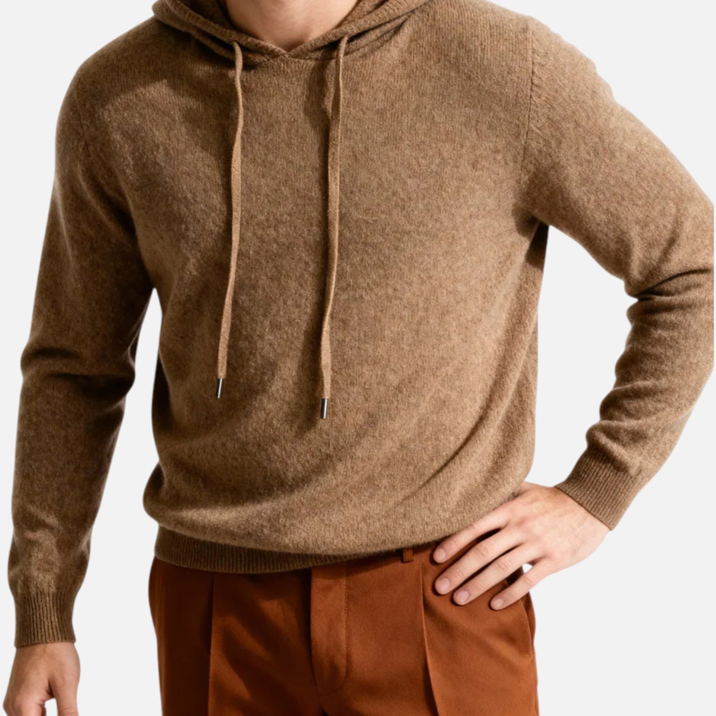 VogeLuxe | Men’s Minimalist Knit Pullover Hoodie