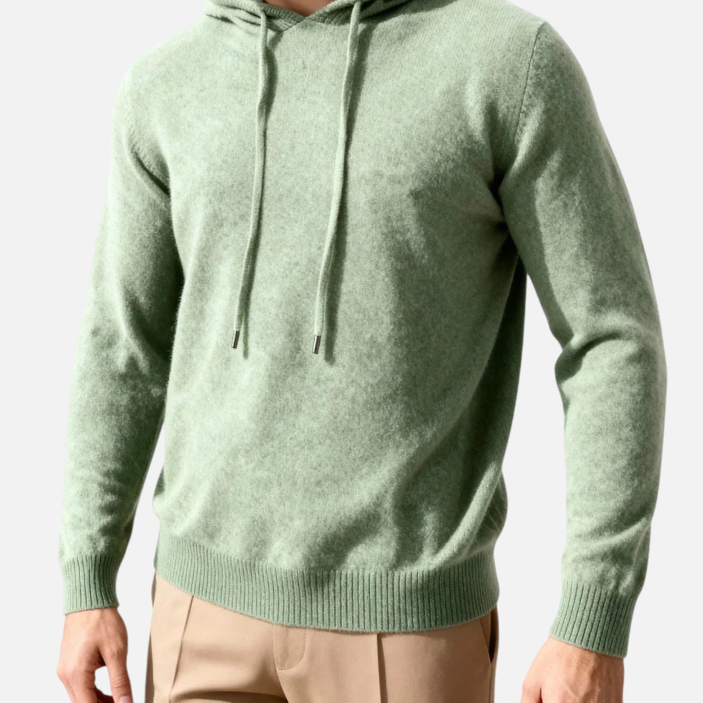 VogeLuxe | Men’s Minimalist Knit Pullover Hoodie