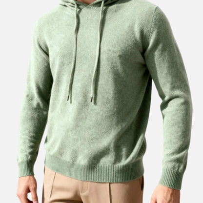 VogeLuxe | Men’s Minimalist Knit Pullover Hoodie
