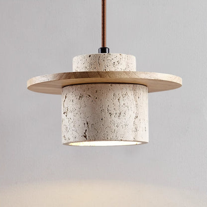 Natural Stone Yellow Pendant Lighting Fixture