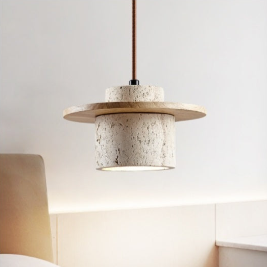 Natural Stone Yellow Pendant Lighting Fixture - VogeLuxe