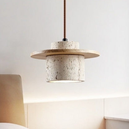 Natural Stone Yellow Pendant Lighting Fixture - VogeLuxe