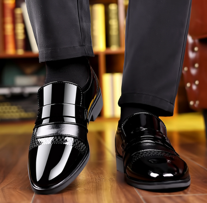 VogeLuxe | Men’s Glossy British Leather Loafers