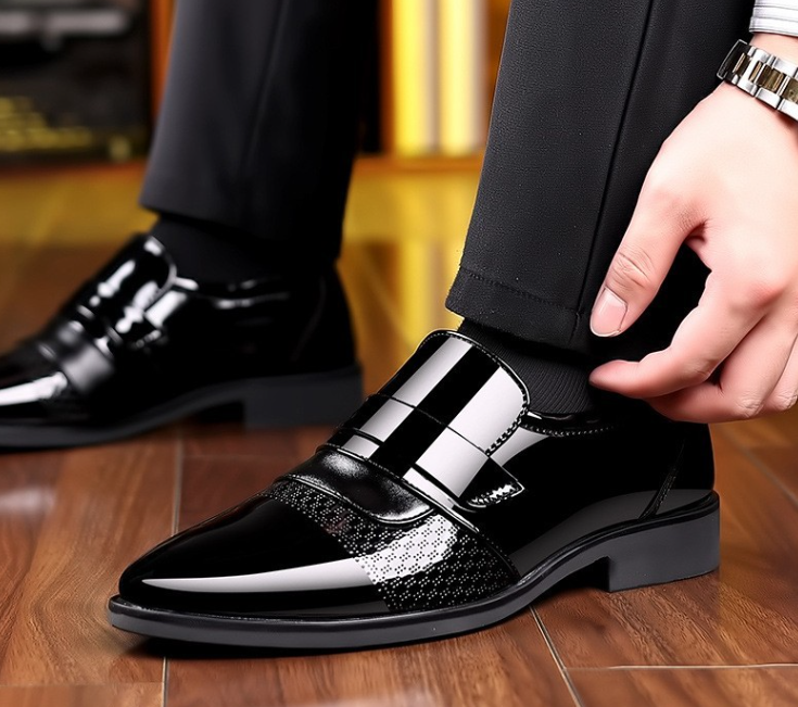 VogeLuxe | Men’s Glossy British Leather Loafers