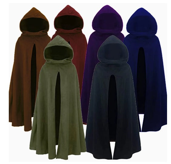 Heavy Hooded Winter Cape Coat - Warm Costume Cloak - VogeLuxe