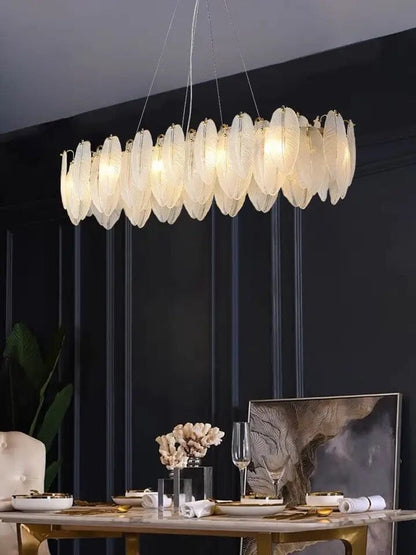 Elegant Feather Ceiling Lamp