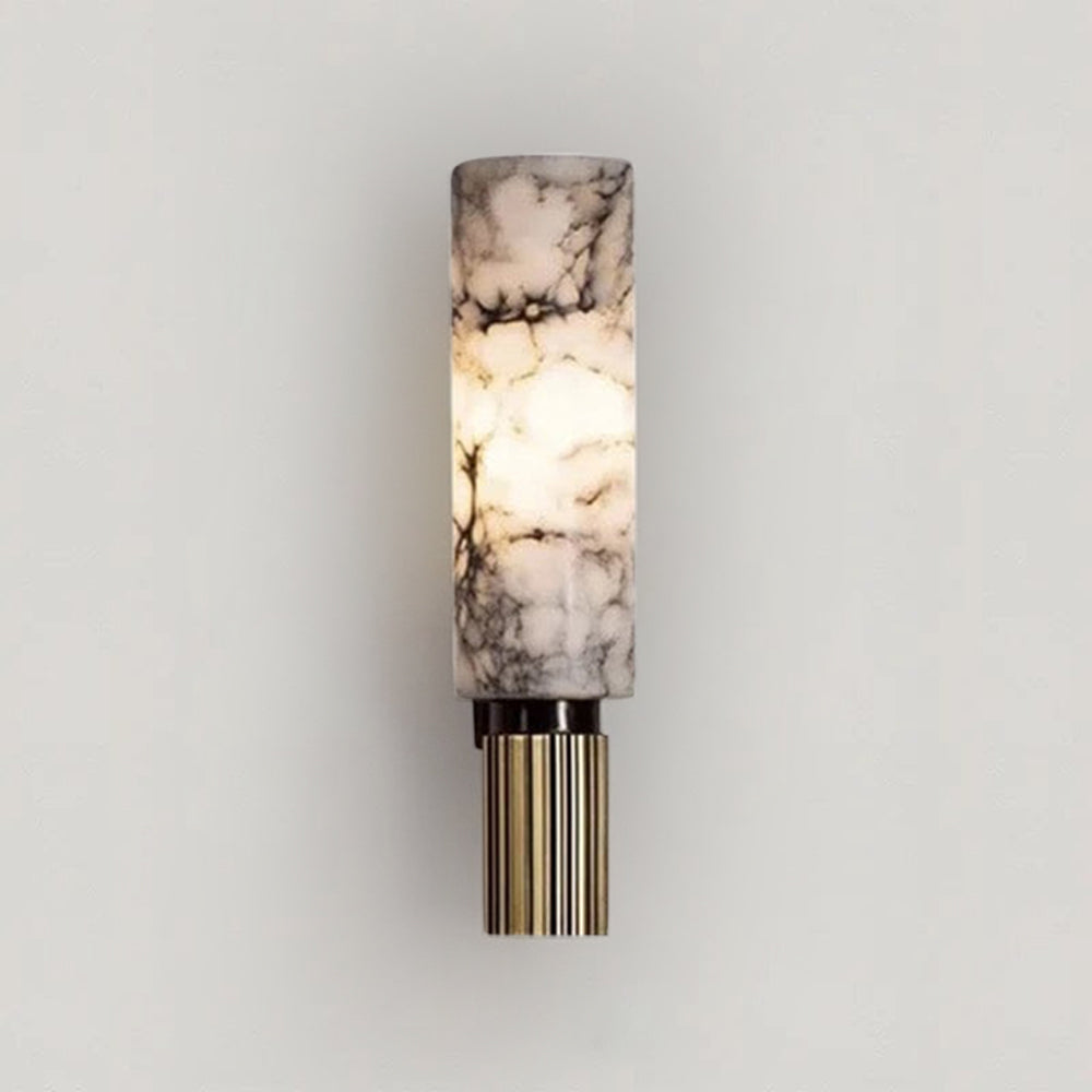 Elegant White Marble Table Lamp - VogeLuxe