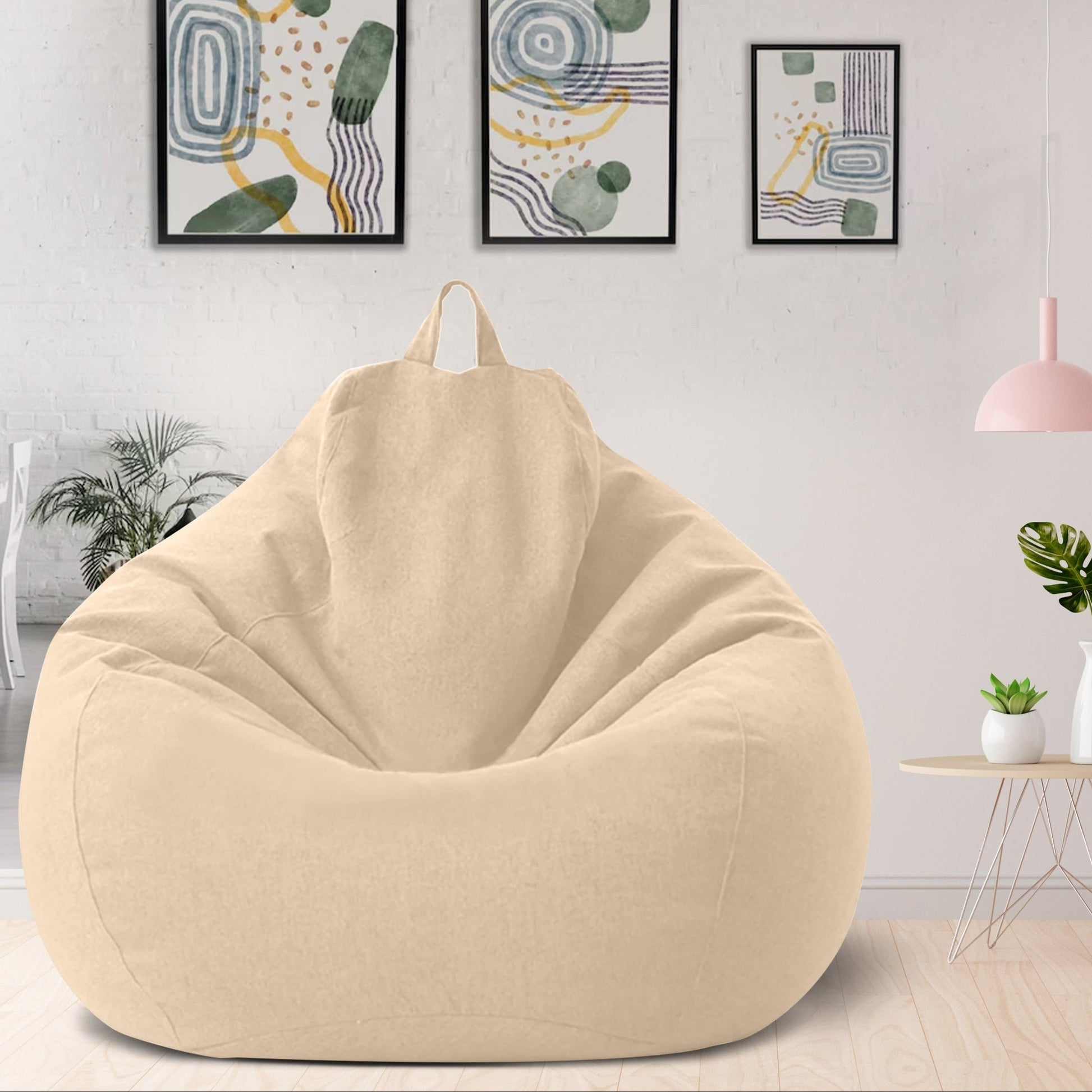 Comfortable Linen Bean Bag Chair Cover - VogeLuxe