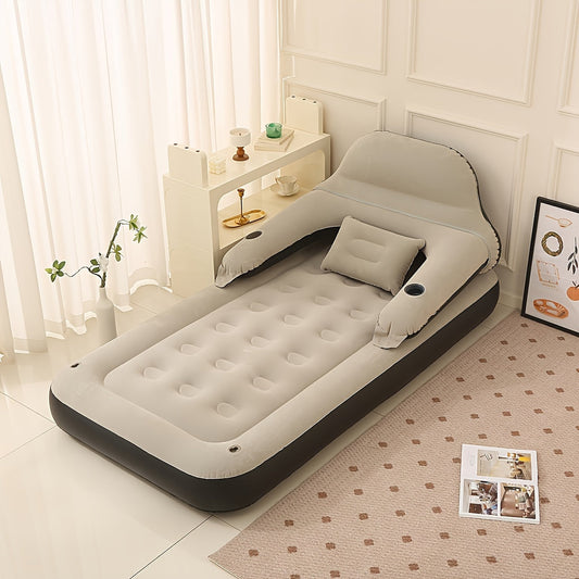Comfortable Inflatable Bed with Built-in Pump and Headboard - VogeLuxe