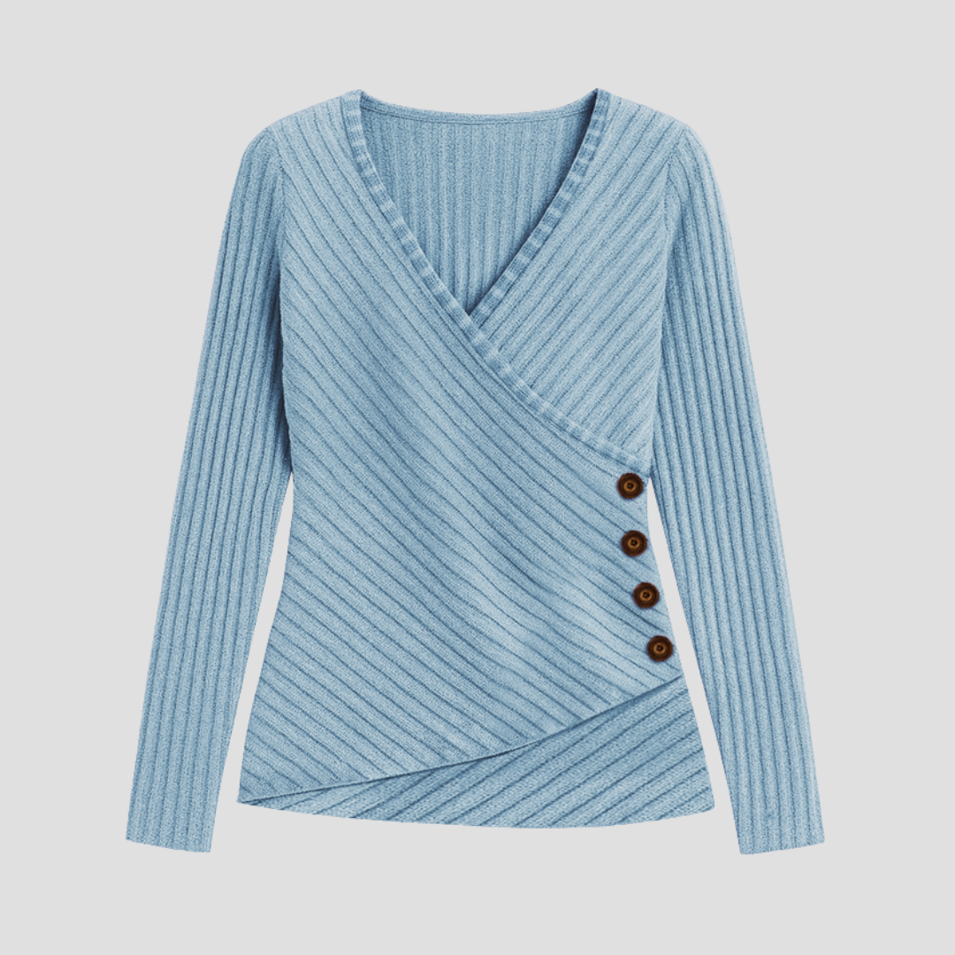 Ingrid | Wrap Knit Pullover 1