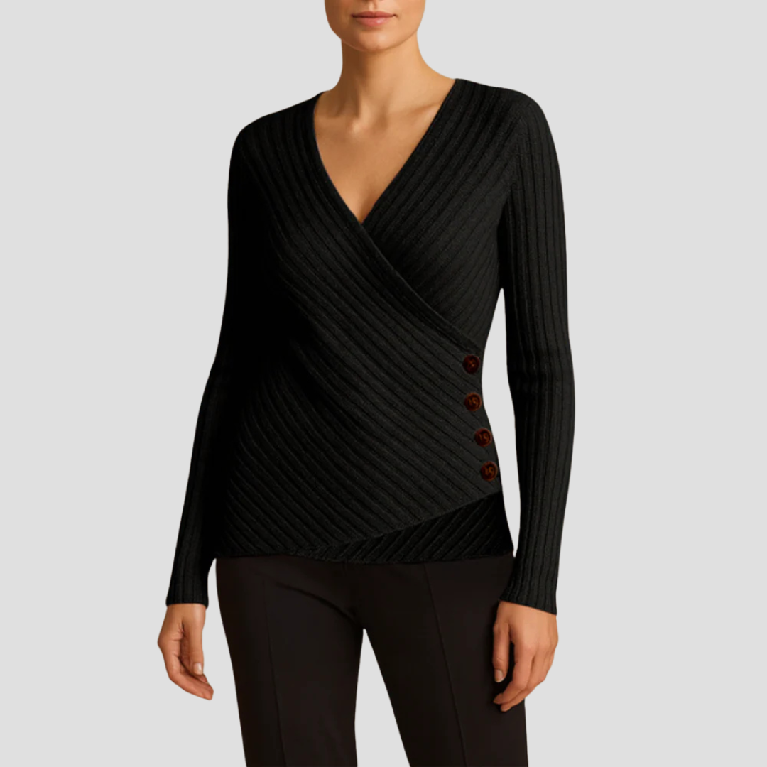 Ingrid | Wrap Knit Pullover 4