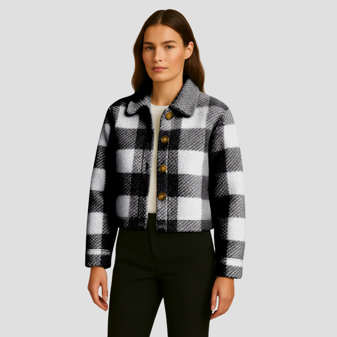 Iris | Plaid Teddy Jacket 2