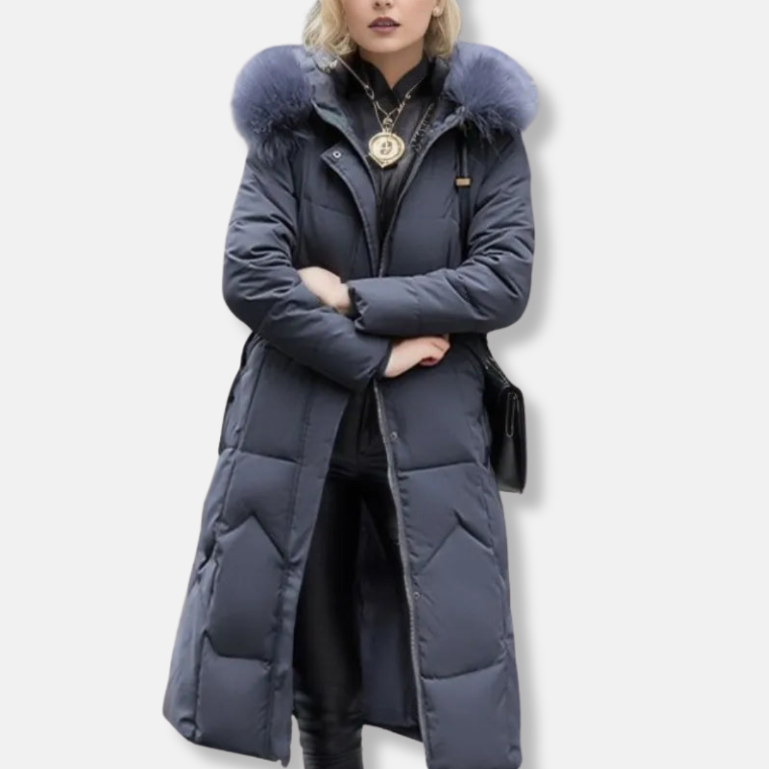 Isabella Hooded Puffer Coat | Quilted Fur Trimmed Hooded Puffer Coat 11