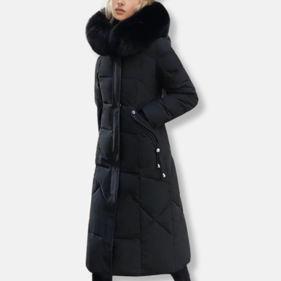 Isabella Hooded Puffer Coat | Quilted Fur Trimmed Hooded Puffer Coat 5
