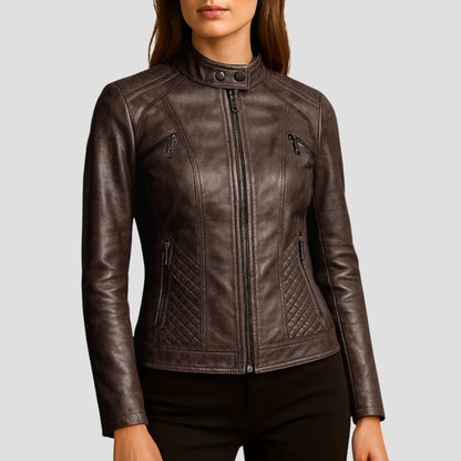 Isabelle | Quilted Leather Jacket 5