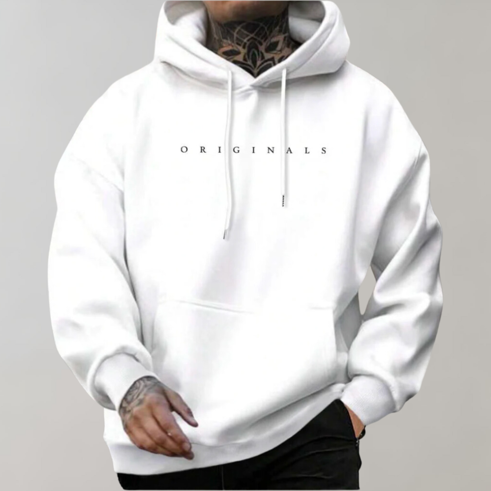 Men's Relaxed Fit Hooded Sweatshirt with Pocket