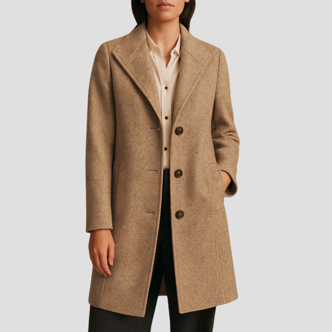 Ismay | Mid-Length Lapel Coat 0