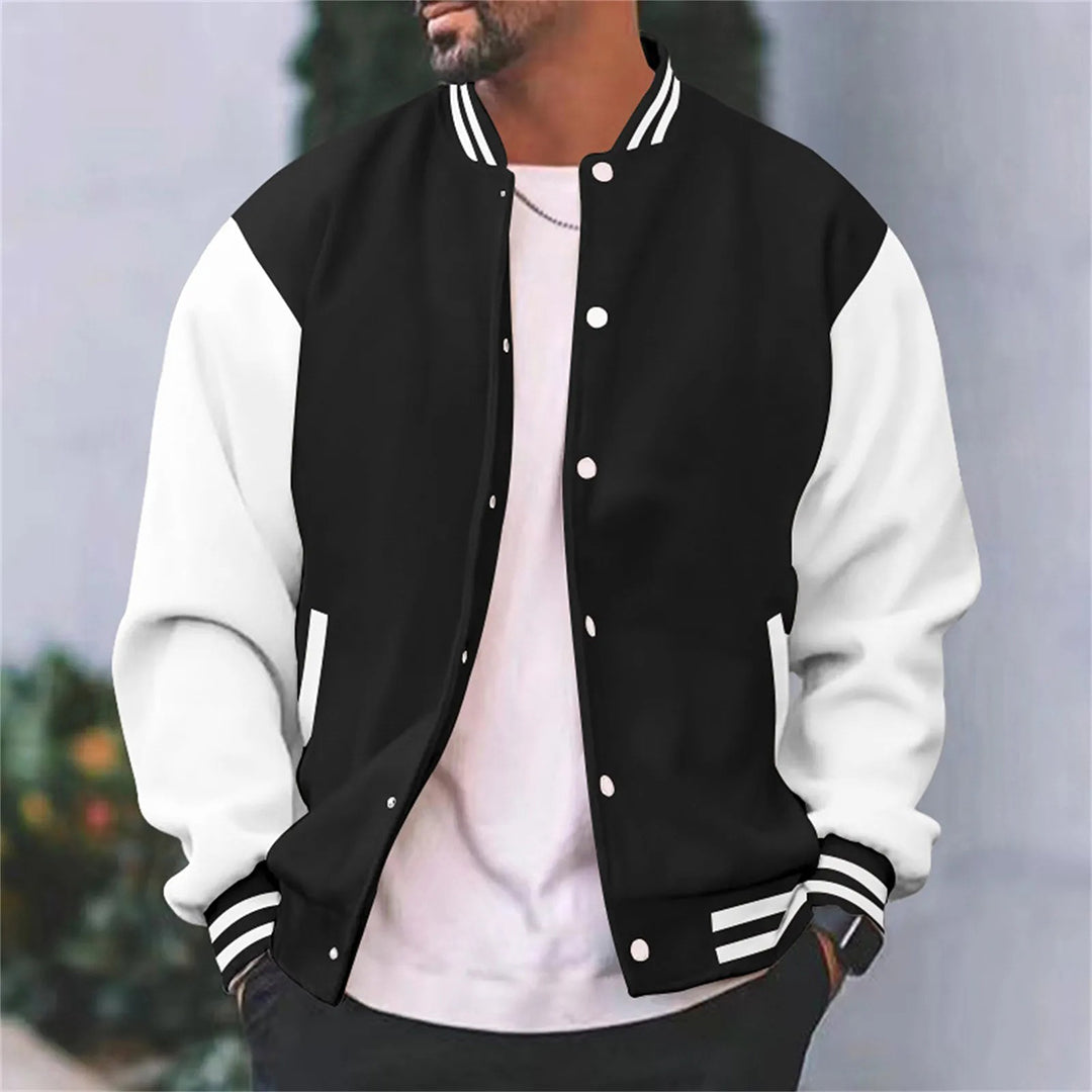Stylish Men's Varsity Jacket - Modern Streetwear Coat - VogeLuxe