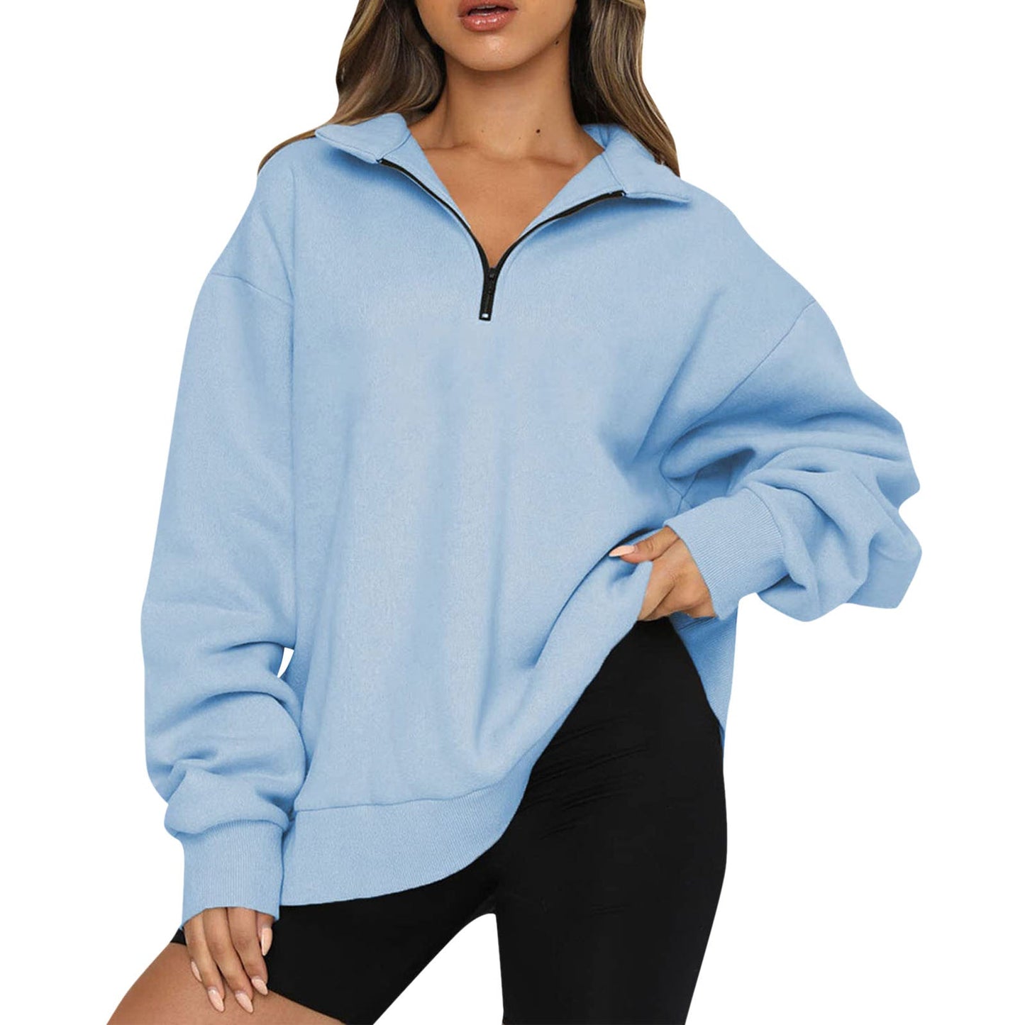 Warm Zipped Sweater for Women - Classic Winter Style