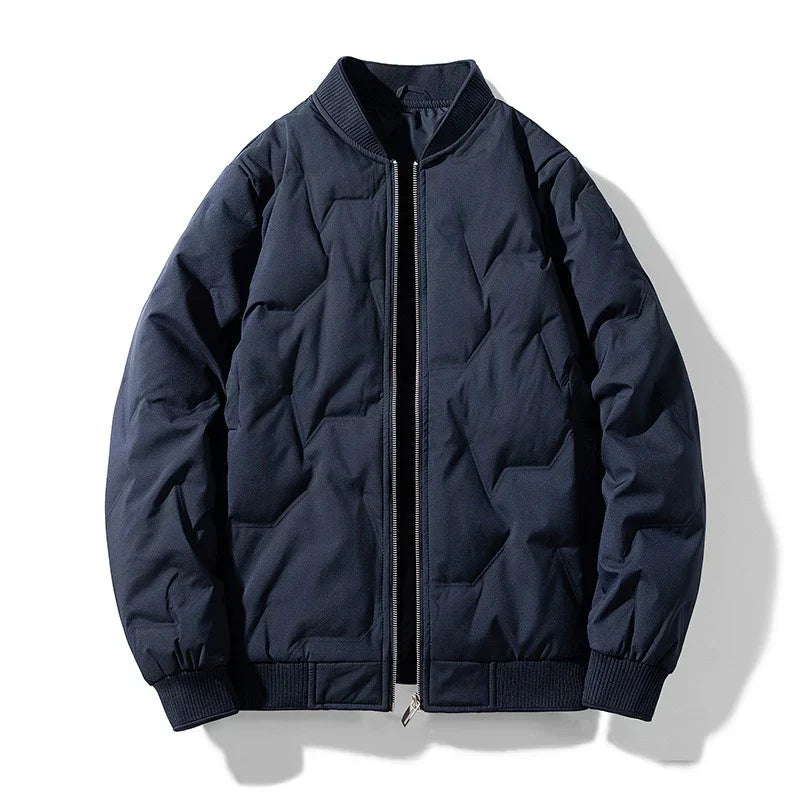 Men's Padded Bomber Jacket - Slim Fit & Thermal Insulation
