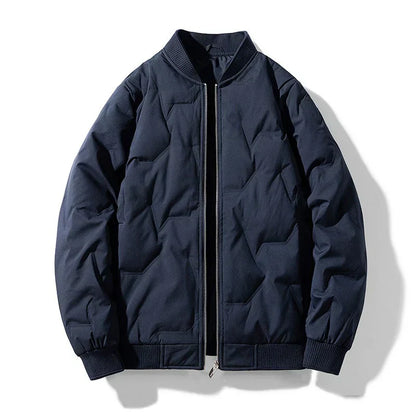 Men's Padded Bomber Jacket - Slim Fit & Thermal Insulation