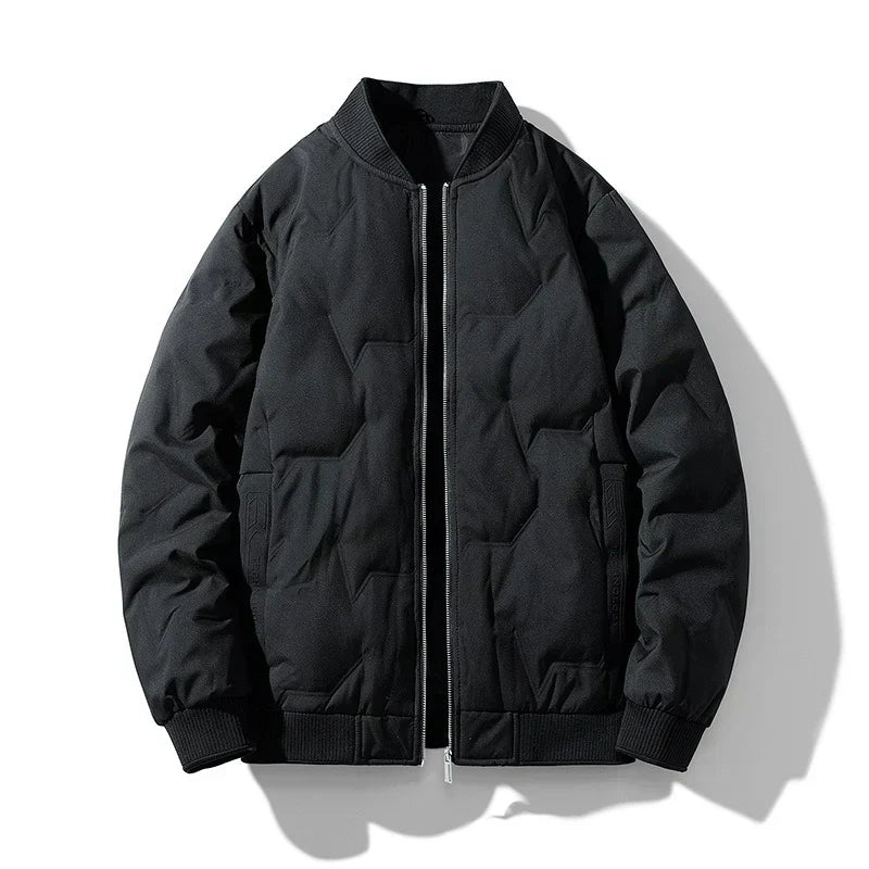 Men's Padded Bomber Jacket - Slim Fit & Thermal Insulation