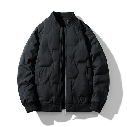 Men's Padded Bomber Jacket - Slim Fit & Thermal Insulation