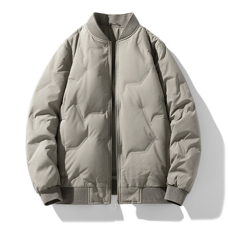 Men's Padded Bomber Jacket - Slim Fit & Thermal Insulation