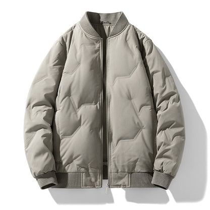 Men's Padded Bomber Jacket - Slim Fit & Thermal Insulation