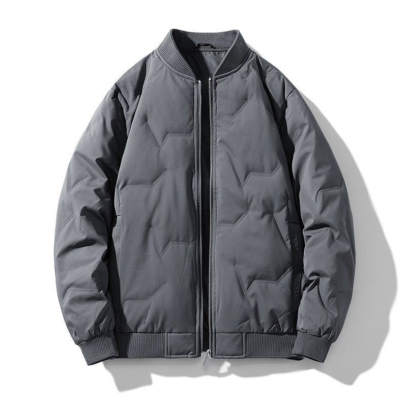 Men's Padded Bomber Jacket - Slim Fit & Thermal Insulation