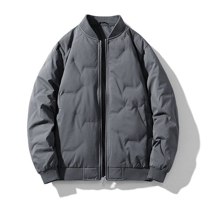 Men's Padded Bomber Jacket - Slim Fit & Thermal Insulation