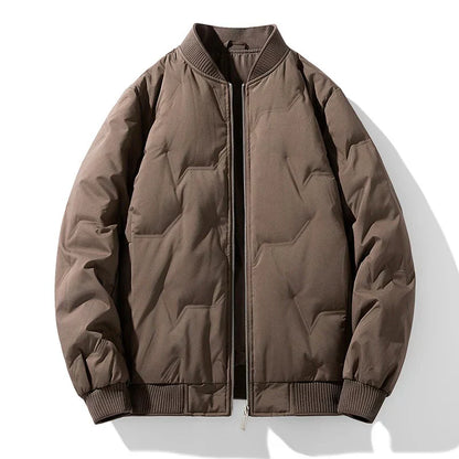 Men's Padded Bomber Jacket - Slim Fit & Thermal Insulation