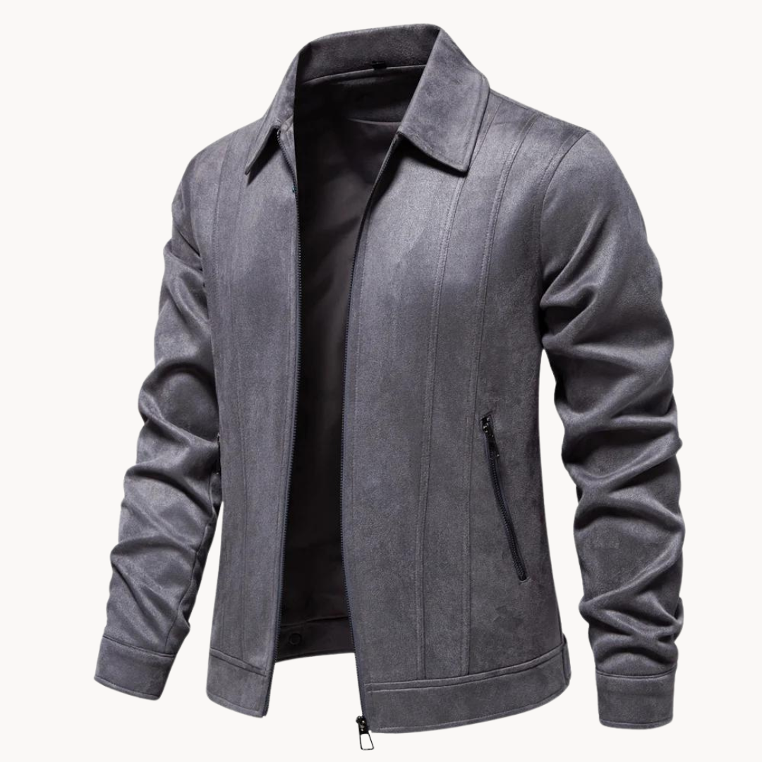 Slim Leather Look Jacket – Chic Casual Coat
