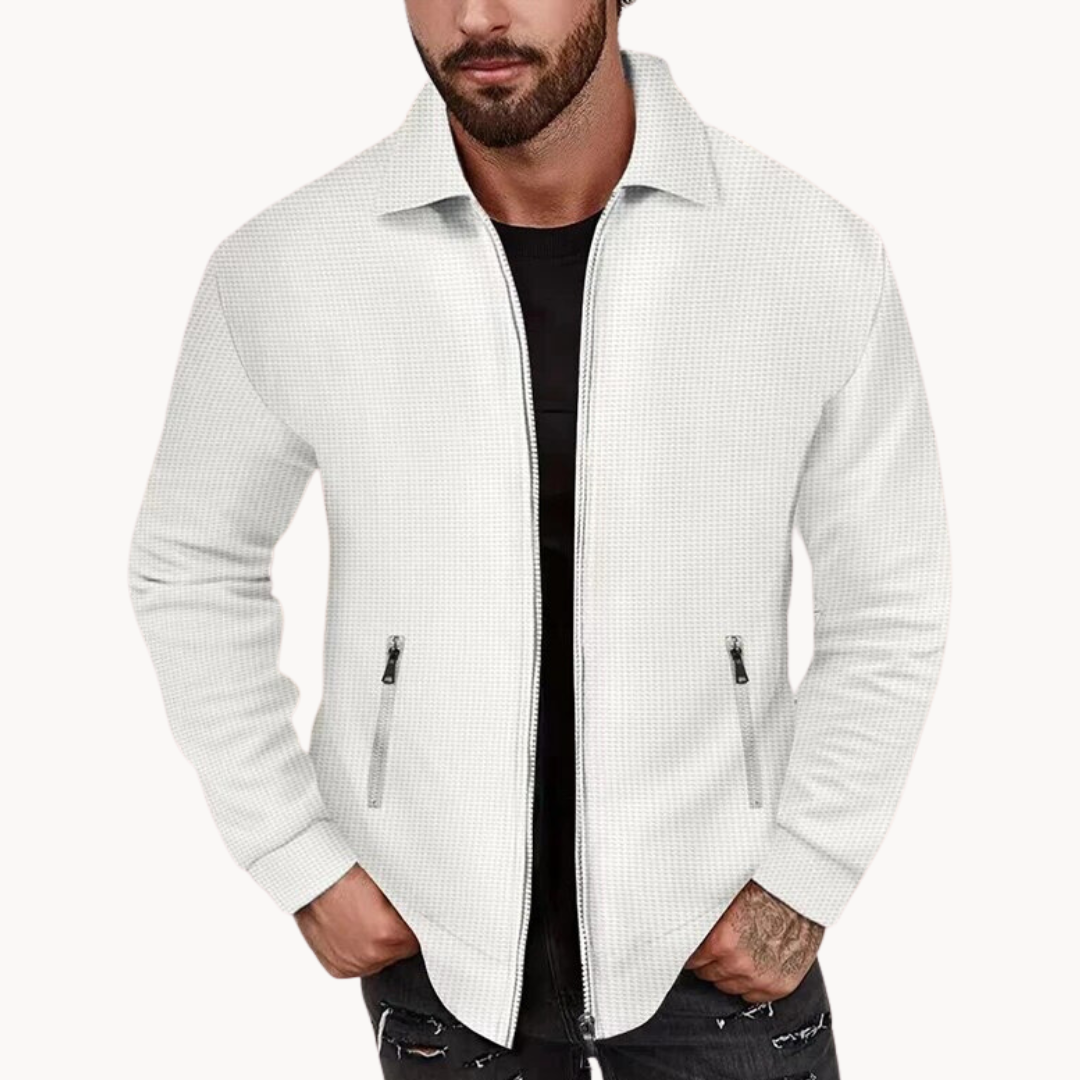 Jacket – Soft Blend Ribbed Waffle & Structured Shape