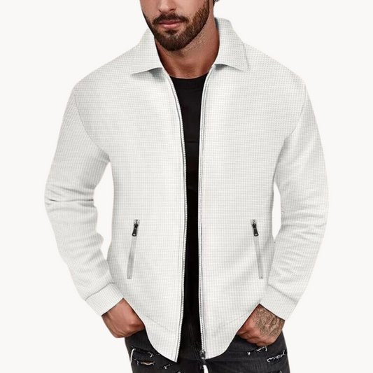 Jacket – Soft Blend Ribbed Waffle & Structured Shape