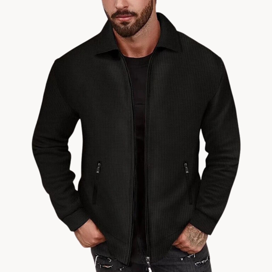 Jacket – Soft Blend Ribbed Waffle & Structured Shape